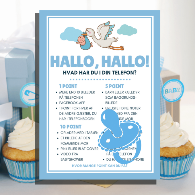 7 sjove spil til babyshower - Lou Noire - Telefonspil