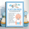 Gæt en pris - 7 sjove spil til babyshower - blå - Lou Noire
