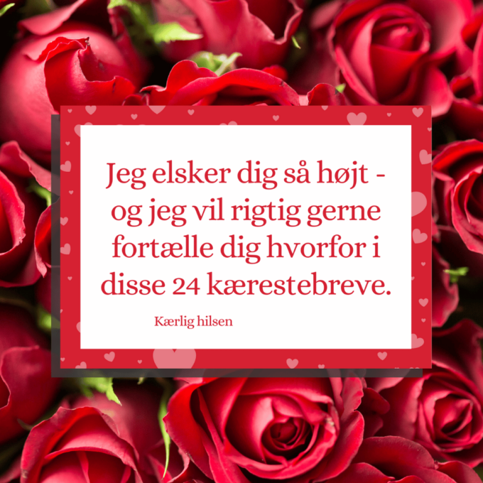 Lou Noire - 24 romantiske kærestebreve - Gaveide til kæreste