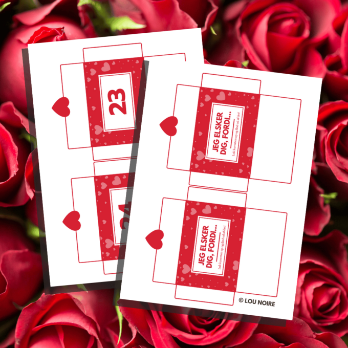 Lou Noire - 24 romantiske kærestebreve - Pakkekalender