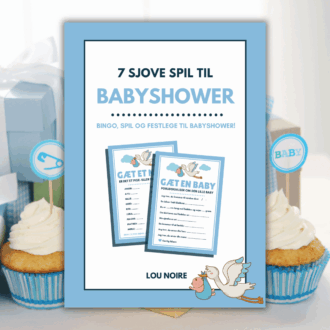 Lou Noire - Cover - 7 sjove spil til babyshower - blå