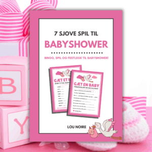 Lou Noire - Cover - 7 sjove spil til babyshower - pink