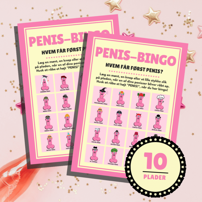 Lou Noire - Penis-bingo - Bingoplader print