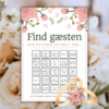 Underholdning til brylluppet - blomster - Lou Noire - Find gæsten-bingo