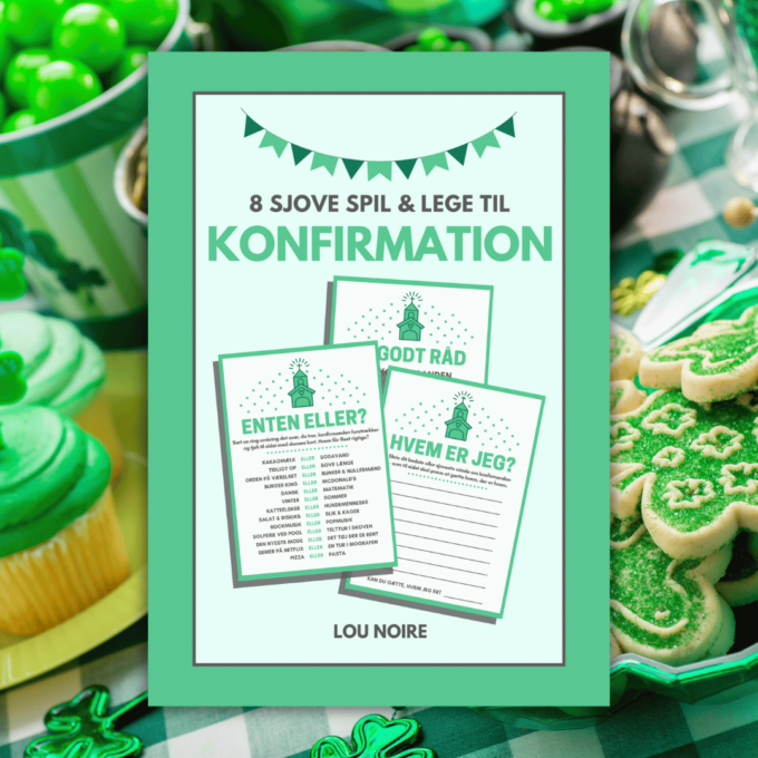 Lou Noire - 8 sjove spil og lege til konfirmation - grøn - Cover Lou Noire - 8 sjove spil og lege til konfirmation - grøn - Cover