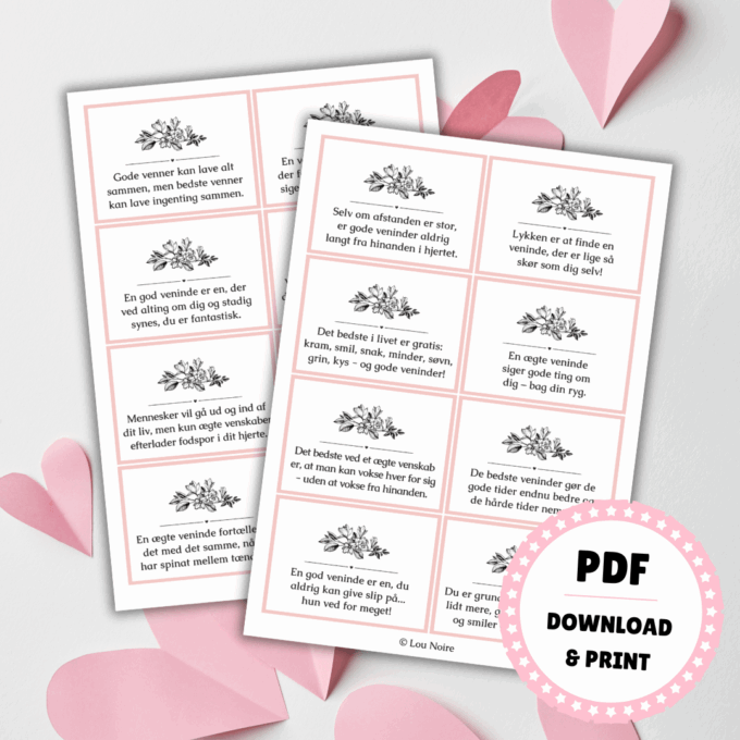 24 søde citater om venskab - Julekalender til veninden - Lou Noire