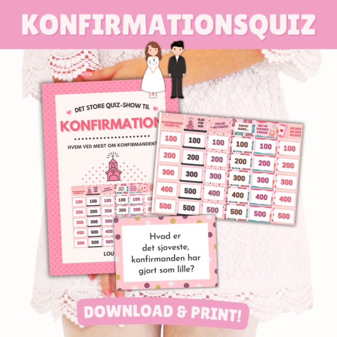 Det Store Quiz-Show til Konfirmation - Pink - Lou Noire - Oversigt