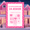 Cover - En julekalender med 24 æsker - lyserød og hvid - Lou Noire