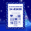En julekalender med 24 æsker - blå - Lou Noire - Cover