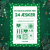 En julekalender med 24 æsker - grøn - Lou Noire - Cover