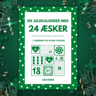 En julekalender med 24 æsker - grøn - Lou Noire - Cover