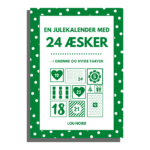 En julekalender med 24 æsker - grøn hvid - Lou Noire - cover