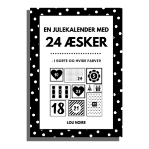 En julekalender med 24 æsker - sort - Lou Noire - cover