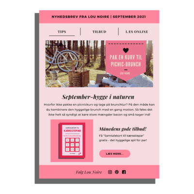 Nyhedsbrevet fra Lou Noire - eksempel