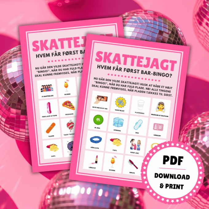 Skattejagt - hvem får først bar-bingo - Lou Noire - Bingoplader Skattejagt - hvem får først bar-bingo - Lou Noire - Bingoplader