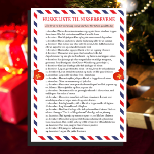 24 nissebreve til nissedøren - 1 - Lou Noire - Huskeliste til nissebreve