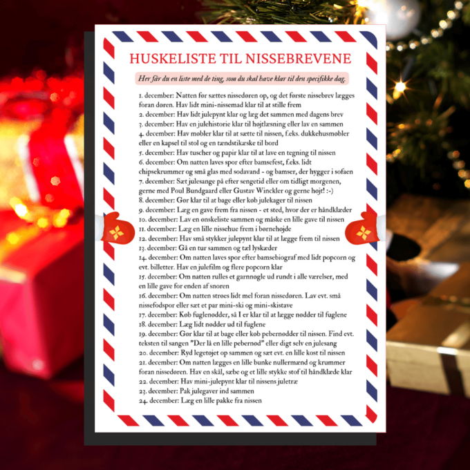 24 nissebreve til nissedøren - 1 - Lou Noire - Huskeliste til nissebreve 24 nissebreve til nissedøren - 1 - Lou Noire - Huskeliste til nissebreve