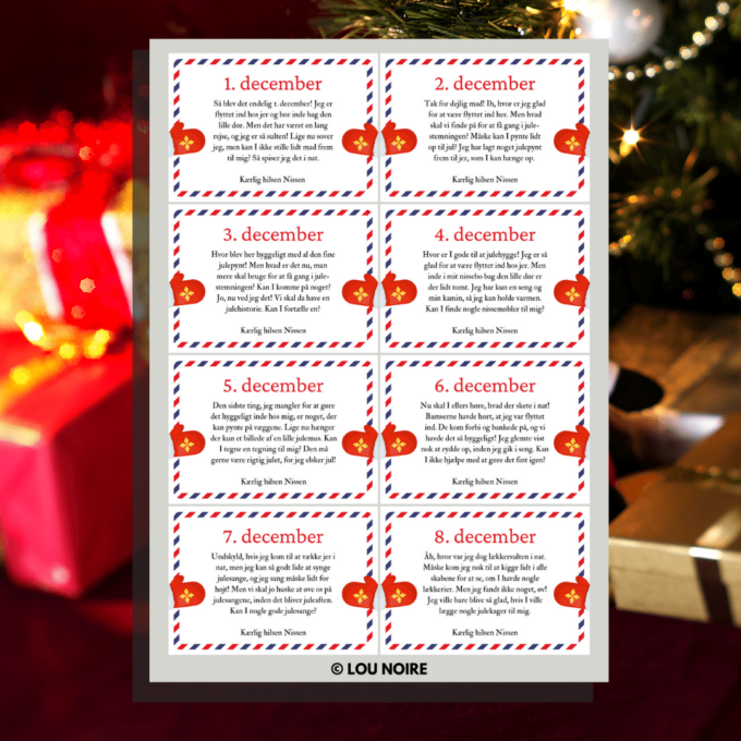 24 nissebreve til nissedøren - Lou Noire - breve fra nissen 24 nissebreve til nissedøren - Lou Noire - breve fra nissen