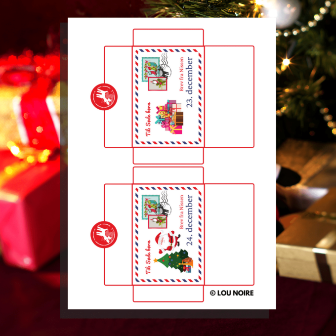 24 nissebreve til nissedøren - Lou Noire - skabelon 24 nissebreve til nissedøren - Lou Noire - skabelon