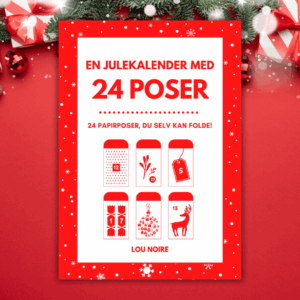 En julekalender med 24 poser - rød - Cover - Lou Noire