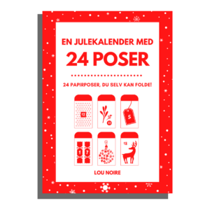 En julekalender med 24 poser - rød - Lou Noire - cover