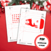 En julekalender med 24 poser - rød - Skabeloner - Lou Noire En julekalender med 24 poser - rød - Skabeloner - Lou Noire
