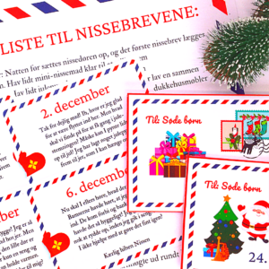 Lou Noire - 24 nissebreve til nissedøren - Print selv julekalender