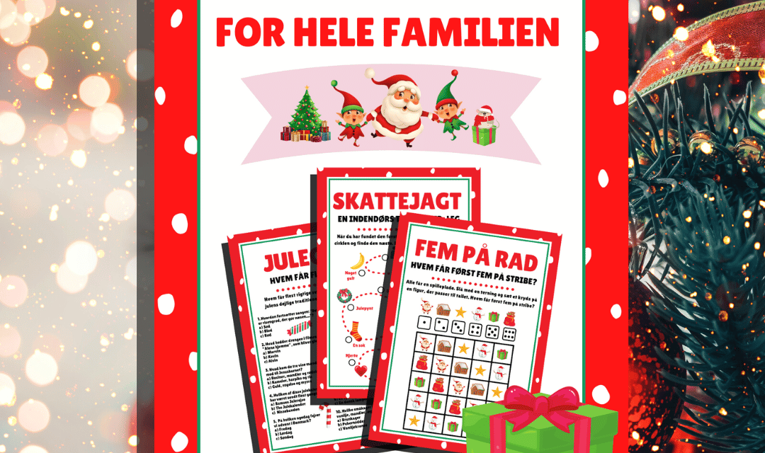 8 sjove julespil for hele familien - Lou Noire - Cover til Later