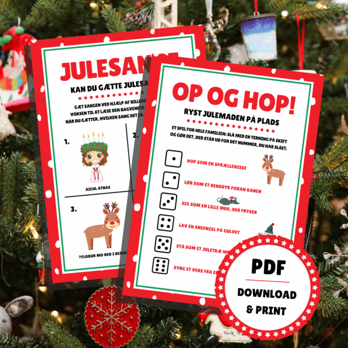 24 julespil - sjove juleopgaver for børn - Lou Noire - Familiespil