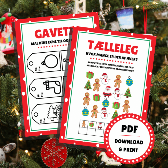 24 julespil - sjove juleopgaver for børn - Lou Noire - Jul for børn