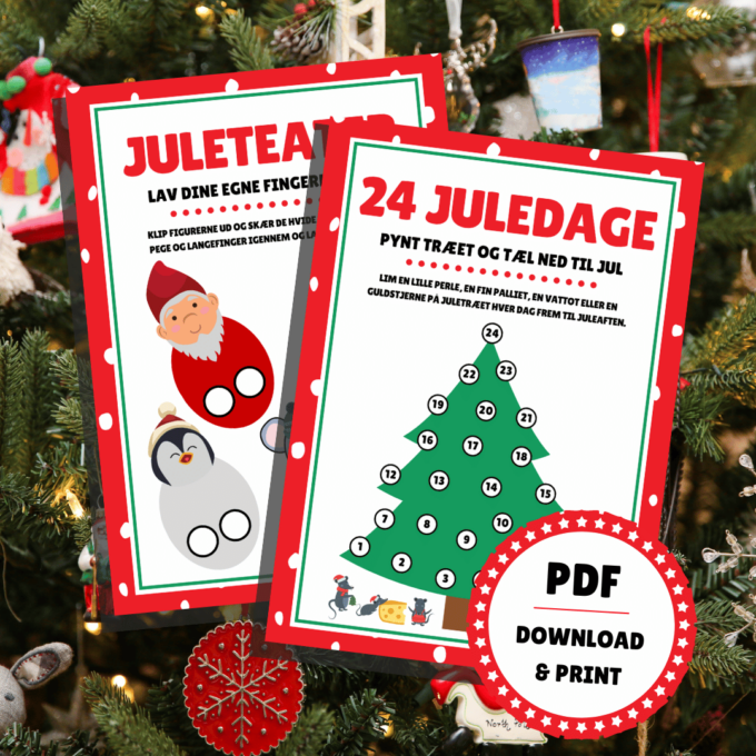 24 julespil - sjove juleopgaver for børn - Lou Noire - Julekalender