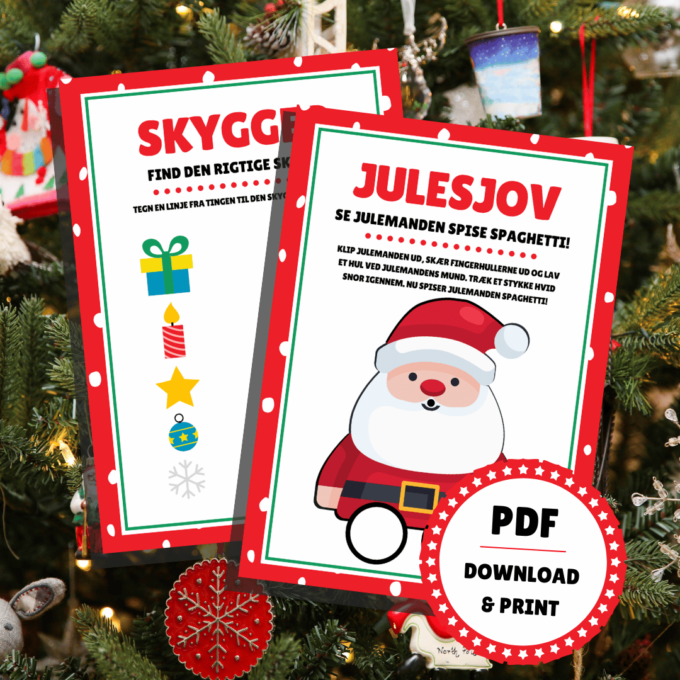 24 julespil - sjove juleopgaver for børn - Lou Noire - Julemand