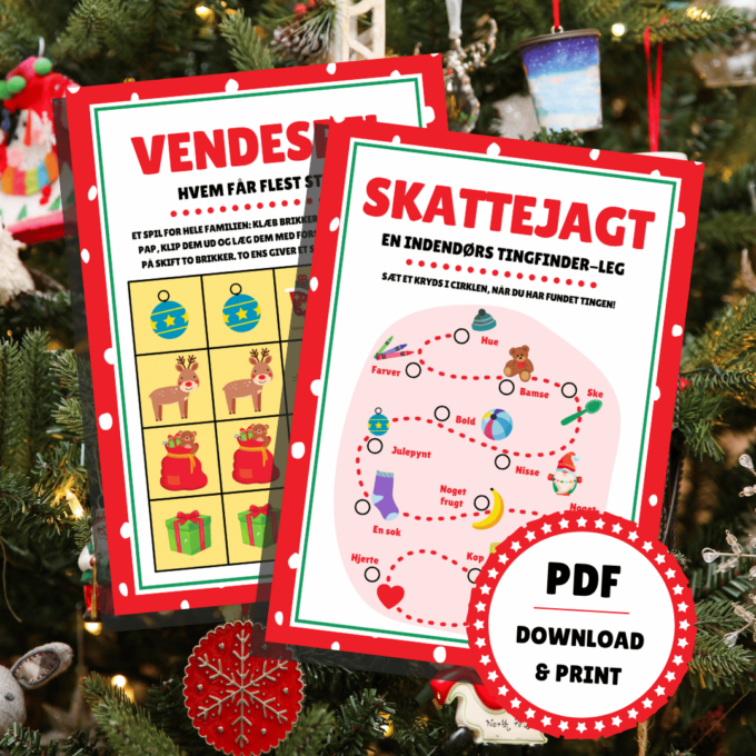 24 julespil - sjove juleopgaver for børn - Lou Noire - Skattejagt