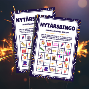 Nytårsbingo - for hele familien - Lou Noire - bingoplader