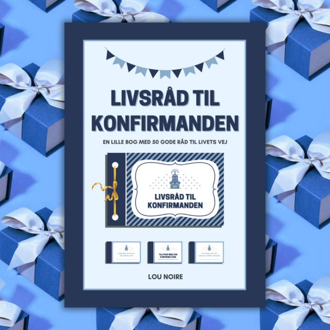 Cover - Livsråd til konfirmanden - blå - Lou Noire Cover - Livsråd til konfirmanden - blå - Lou Noire