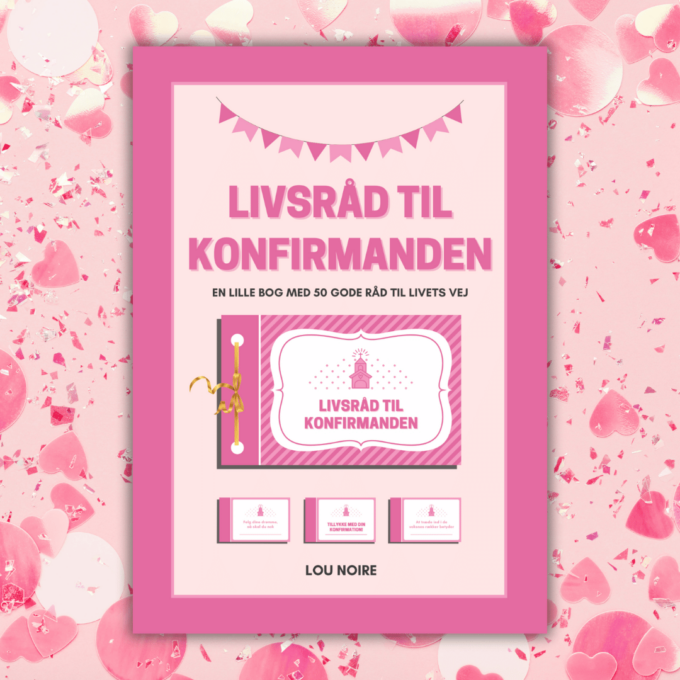 Cover - Livsråd til konfirmanden - pink - Lou Noire