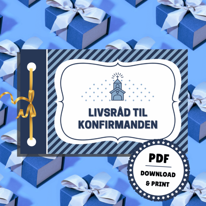 Forside - Livsråd til konfirmanden - blå - Lou Noire Forside - Livsråd til konfirmanden - blå - Lou Noire