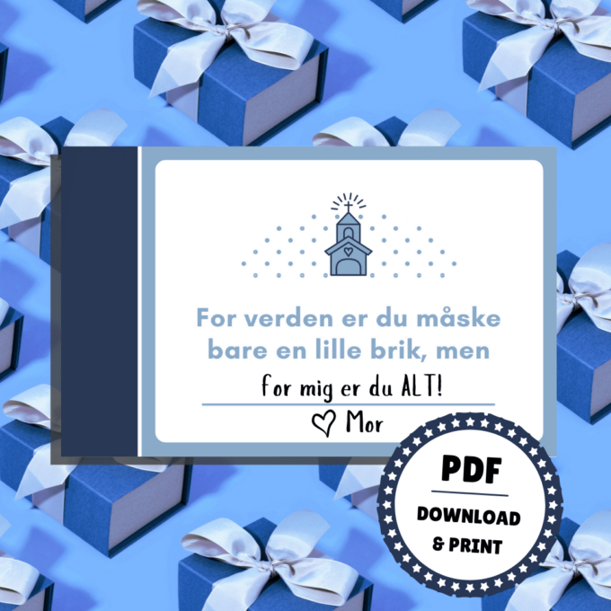 Gave til konfirmation - Livsråd til konfirmanden - blå - Lou Noire Gave til konfirmation - Livsråd til konfirmanden - blå - Lou Noire