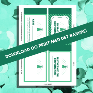 Livsråd til konfirmanden - grøn - Lou Noire - Leg til konfirmation