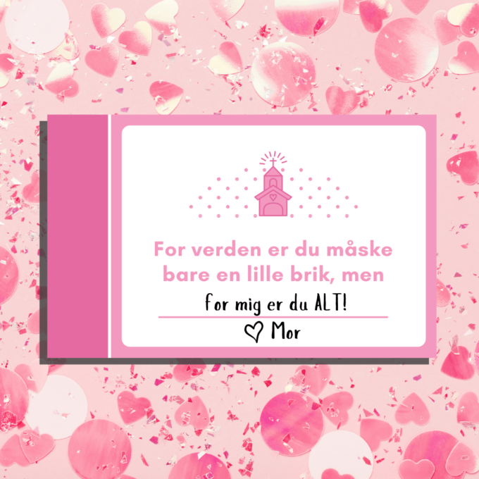 Livsråd til konfirmanden - pink - Lou Noire - For verden er du