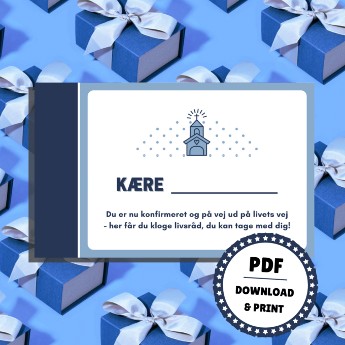 Personlig gave til konfirmation - Livsråd til konfirmanden - blå - Lou Noire Personlig gave til konfirmation - Livsråd til konfirmanden - blå - Lou Noire