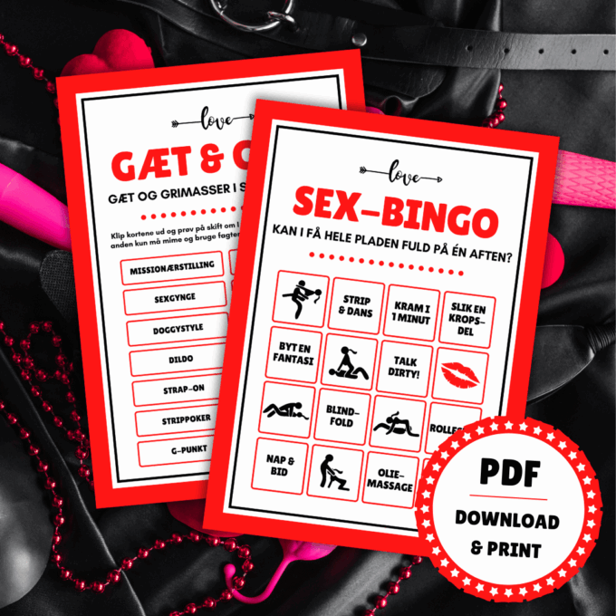 Sex-bingo - 8 frække spil og lege til soveværelset - Lou Noire