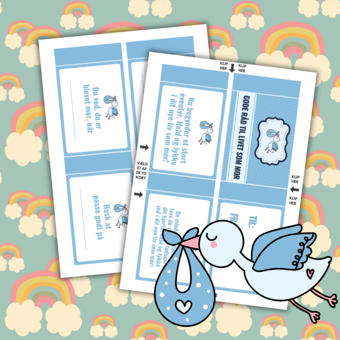 Gode råd til livet som mor - blå - Lou Noire - Barselsgave