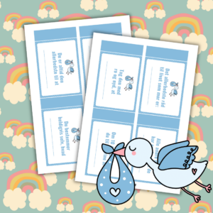 Gode råd til livet som mor - blå - Lou Noire - En sød og personlig gave til babyshower