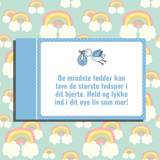 Gode råd til livet som mor - blå - Lou Noire -Gave til babyshower