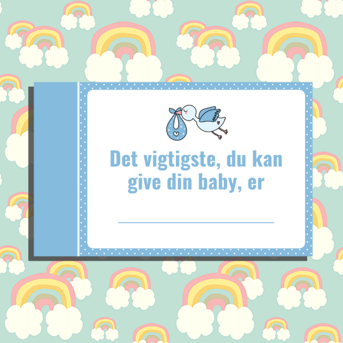 Gode råd til livet som mor - blå - Lou Noire - Leg til baby shower