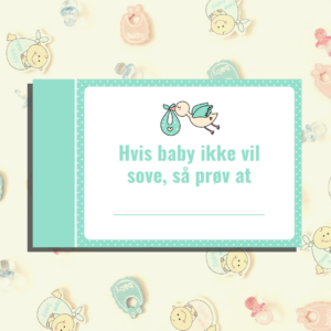 Gode råd til livet som mor - grøn - Lou Noire - Indslag til baby shower