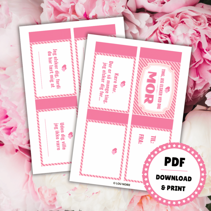 Hjemmelavet gave - Ting, jeg elsker ved dig MOR - Lou Noire