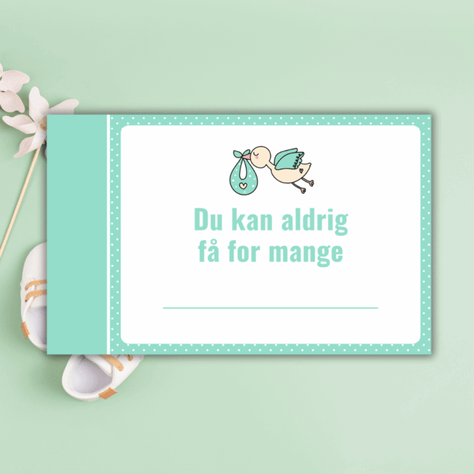Leg til babyshower - Gode råd til livet som mor - grøn - Lou Noire