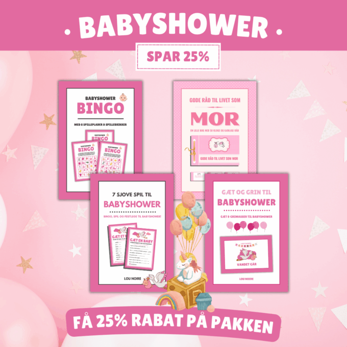 Babyshower-pakken - pink - Lou Noire - Cover